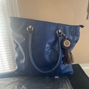 Kate Landry Royal Blue Tote with Tassel